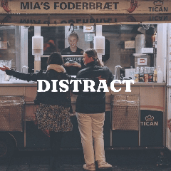 Image in the background and the 5 D's blinking in the foreground