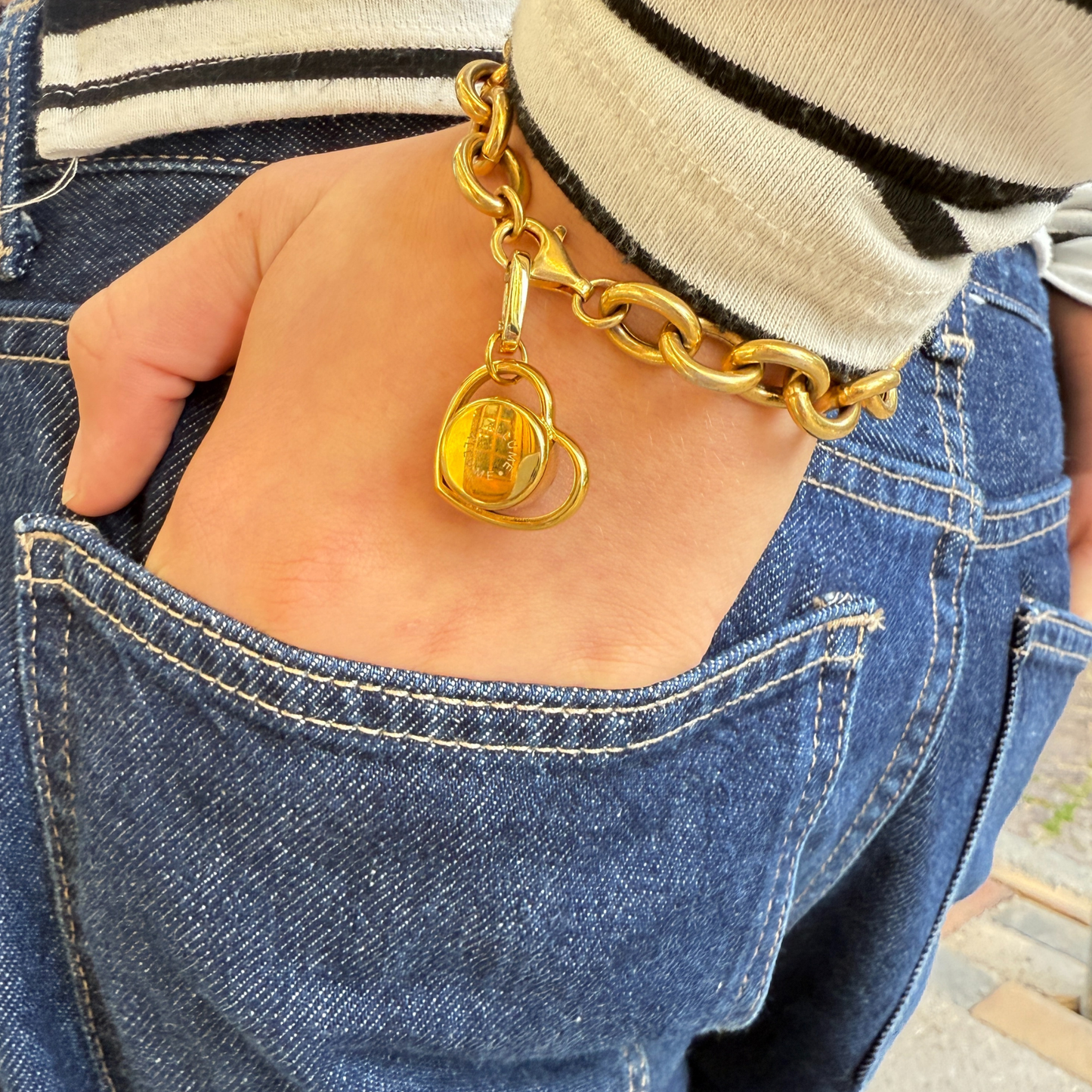 Heart Guld Charm