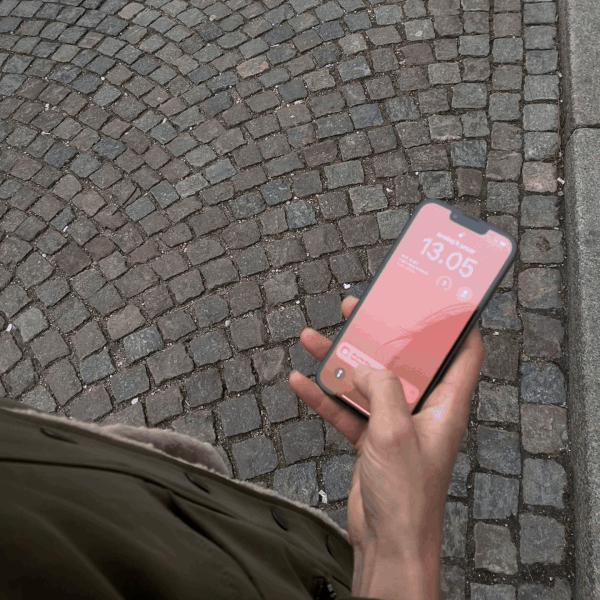 Hand holding phone
