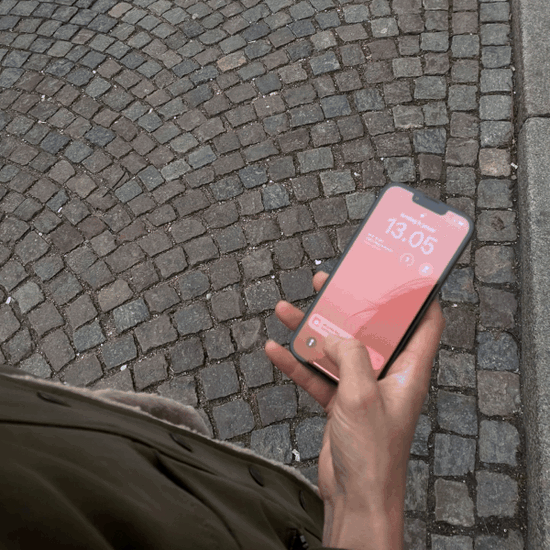 Hand holding phone