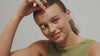 Montage of model and Organic gold bracelet