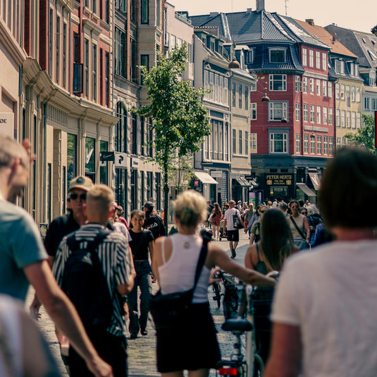 Nyhavn in the summer with a lot of people